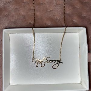 Not Sorry Personalized Necklace